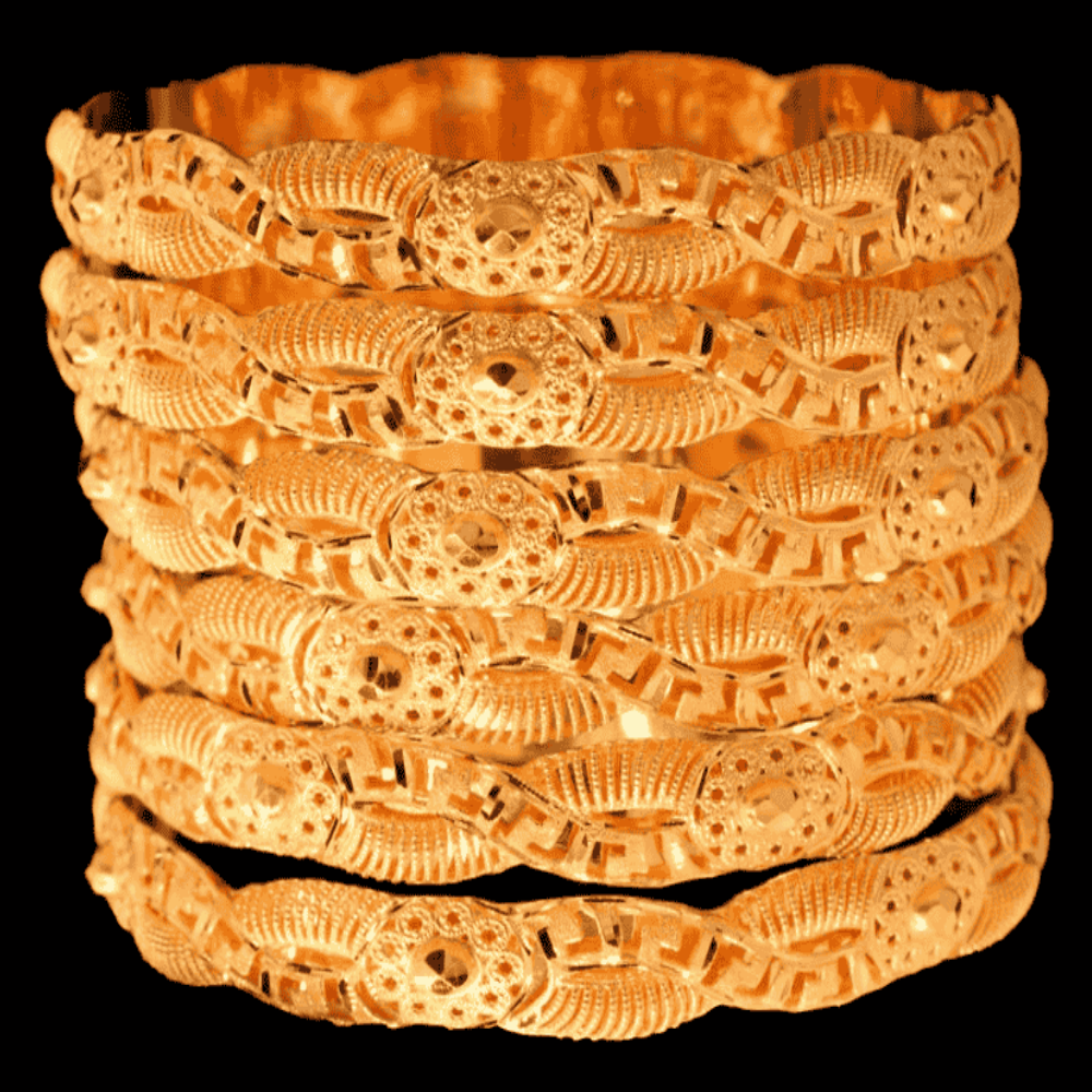 21K Gold Bangle Set, L (21) – SW22359